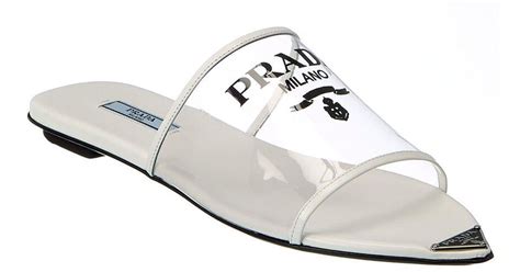 prada logo vinyl & leather pointy-toe sandal|Prada Decal .